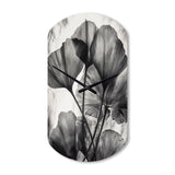 Tropical Ginkgo Leaves II - Asymmetric Metal Wall Clock
