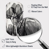 Tropical Ginkgo Leaves II - Asymmetric Metal Wall Clock