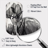 Tropical Ginkgo Leaves II - Asymmetric Metal Wall Clock