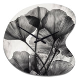 Tropical Ginkgo Leaves II - Asymmetric Metal Wall Clock