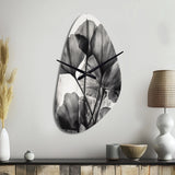 Tropical Ginkgo Leaves II - Asymmetric Metal Wall Clock