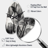 Tropical Ginkgo Leaves II - Asymmetric Metal Wall Clock