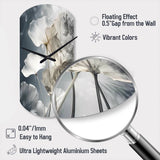 Tropical_Palm_Art_For_Ginkgo Art III - Asymmetric Metal Wall Clock
