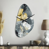 Tropical_Palm_Art_For_Ginkgo Art V - Asymmetric Metal Wall Clock
