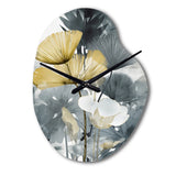 Tropical_Palm_Art_For_Ginkgo Art V - Asymmetric Metal Wall Clock