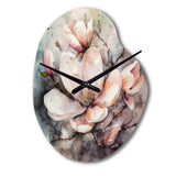 Pink Magnolia Symphony I - Asymmetric Metal Wall Clock