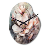 Pink Magnolia Symphony I - Asymmetric Metal Wall Clock
