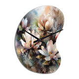 Pink Magnolia Symphony II - Asymmetric Metal Wall Clock