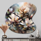 Pink Magnolia Symphony II - Asymmetric Metal Wall Clock
