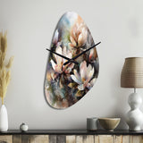 Pink Magnolia Symphony II - Asymmetric Metal Wall Clock
