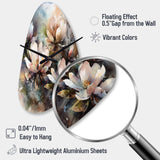 Pink Magnolia Symphony II - Asymmetric Metal Wall Clock
