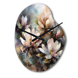 Pink Magnolia Symphony II - Asymmetric Metal Wall Clock