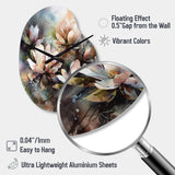 Pink Magnolia Symphony II - Asymmetric Metal Wall Clock