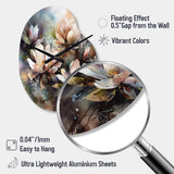 Pink Magnolia Symphony II - Asymmetric Metal Wall Clock