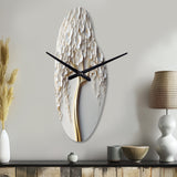 White Orchid Tree Garden Of Branches VII - Asymmetric Metal Wall Clock