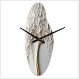 White Orchid Tree Garden Of Branches VII - Asymmetric Metal Wall Clock