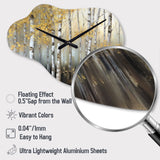 Birch Tree Dense Forest I - Asymmetric Metal Wall Clock
