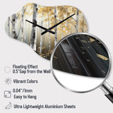 Birch Tree Dense Forest III - Asymmetric Metal Wall Clock