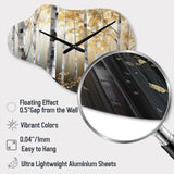 Birch Tree Dense Forest III - Asymmetric Metal Wall Clock