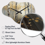 Birch Tree Dense Forest IV - Asymmetric Metal Wall Clock