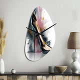 Pink High Heel Enchantment III - Asymmetric Metal Wall Clock