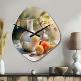 Simple Still Life Fruits And Pitchers I - Asymmetric Metal Wall Clock