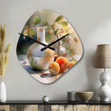 Simple Still Life Fruits And Pitchers I - Asymmetric Metal Wall Clock