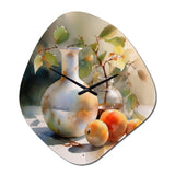 Simple Still Life Fruits And Pitchers I - Asymmetric Metal Wall Clock