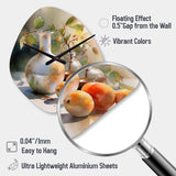 Simple Still Life Fruits And Pitchers I - Asymmetric Metal Wall Clock