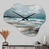 Coastal Waves III - Asymmetric Metal Wall Clock