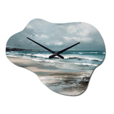 Coastal Waves III - Asymmetric Metal Wall Clock