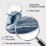 Ocean Wave Movement III - Asymmetric Metal Wall Clock