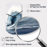 Ocean Wave Movement III - Asymmetric Metal Wall Clock