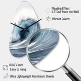 Ocean Wave Movement III - Asymmetric Metal Wall Clock