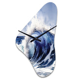 Ocean Wave Movement V - Asymmetric Metal Wall Clock