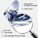 Ocean Wave Movement V - Asymmetric Metal Wall Clock