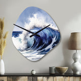 Ocean Wave Movement V - Asymmetric Metal Wall Clock