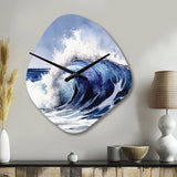 Ocean Wave Movement V - Asymmetric Metal Wall Clock