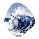 Ocean Wave Movement V - Asymmetric Metal Wall Clock