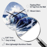 Ocean Wave Movement V - Asymmetric Metal Wall Clock