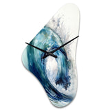 Ocean Wave Movement VI - Asymmetric Metal Wall Clock