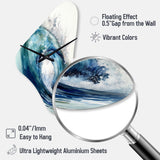 Ocean Wave Movement VI - Asymmetric Metal Wall Clock