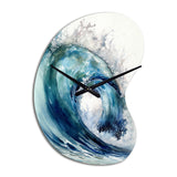 Ocean Wave Movement VI - Asymmetric Metal Wall Clock