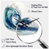 Ocean Wave Movement VI - Asymmetric Metal Wall Clock