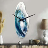 Ocean Wave Movement VI - Asymmetric Metal Wall Clock