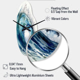 Ocean Wave Movement VI - Asymmetric Metal Wall Clock