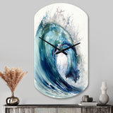 Ocean Wave Movement VI - Asymmetric Metal Wall Clock