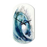 Ocean Wave Movement VI - Asymmetric Metal Wall Clock