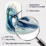 Ocean Wave Movement VI - Asymmetric Metal Wall Clock