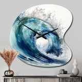 Ocean Wave Movement VI - Asymmetric Metal Wall Clock